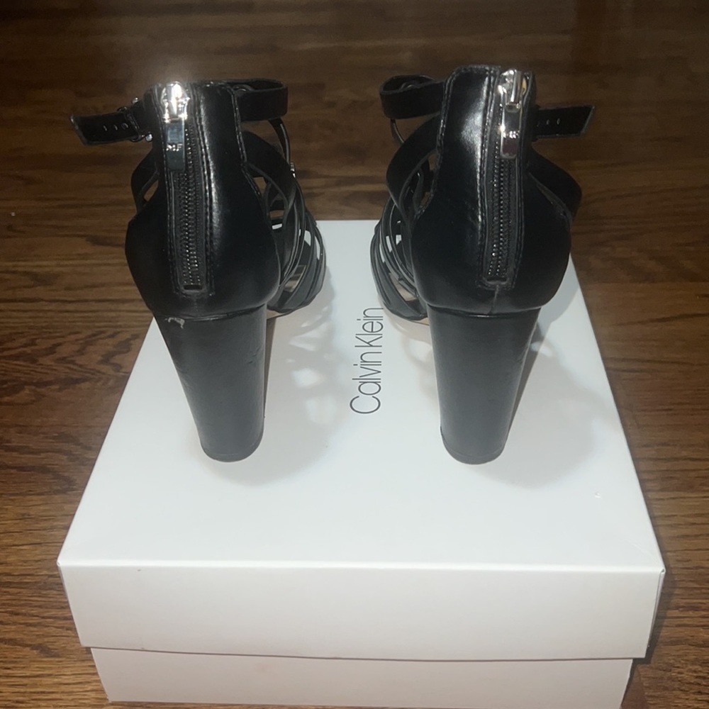 Calvin Klein Leather Strappy Sandals View 4